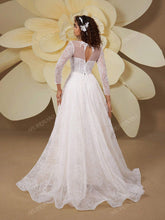 White Premium Bridal Gown With Long Sleeves And A Big Skirt